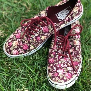 Vans Lo Pro Burgundy Floral